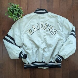 LOS ANGELES RAIDERS VINTAGE 90s SATIN BOMBER JACKET